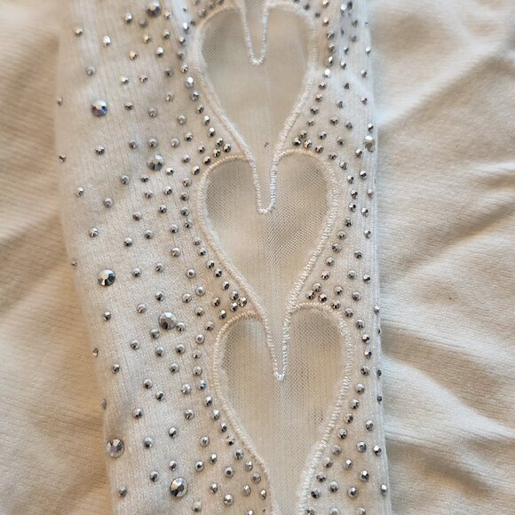 Vila Milano Sweaters - Embellished Heart cutouts Valentine's Sweater